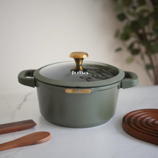 JULIA 20cm Green Granite Casserole