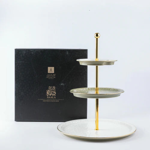 ستاند 3 طبقات بورسلان مجموعة أصالة