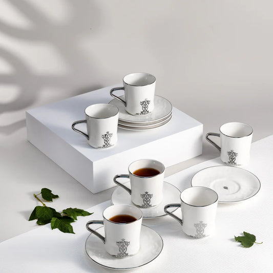 طقم أكواب الشاي مجموعة نقش