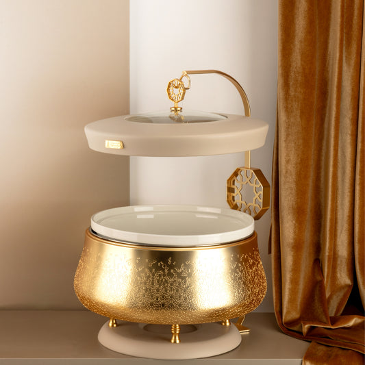 Food Warmer 6L Deluxe Metallic with Lid and Stand – Otantik