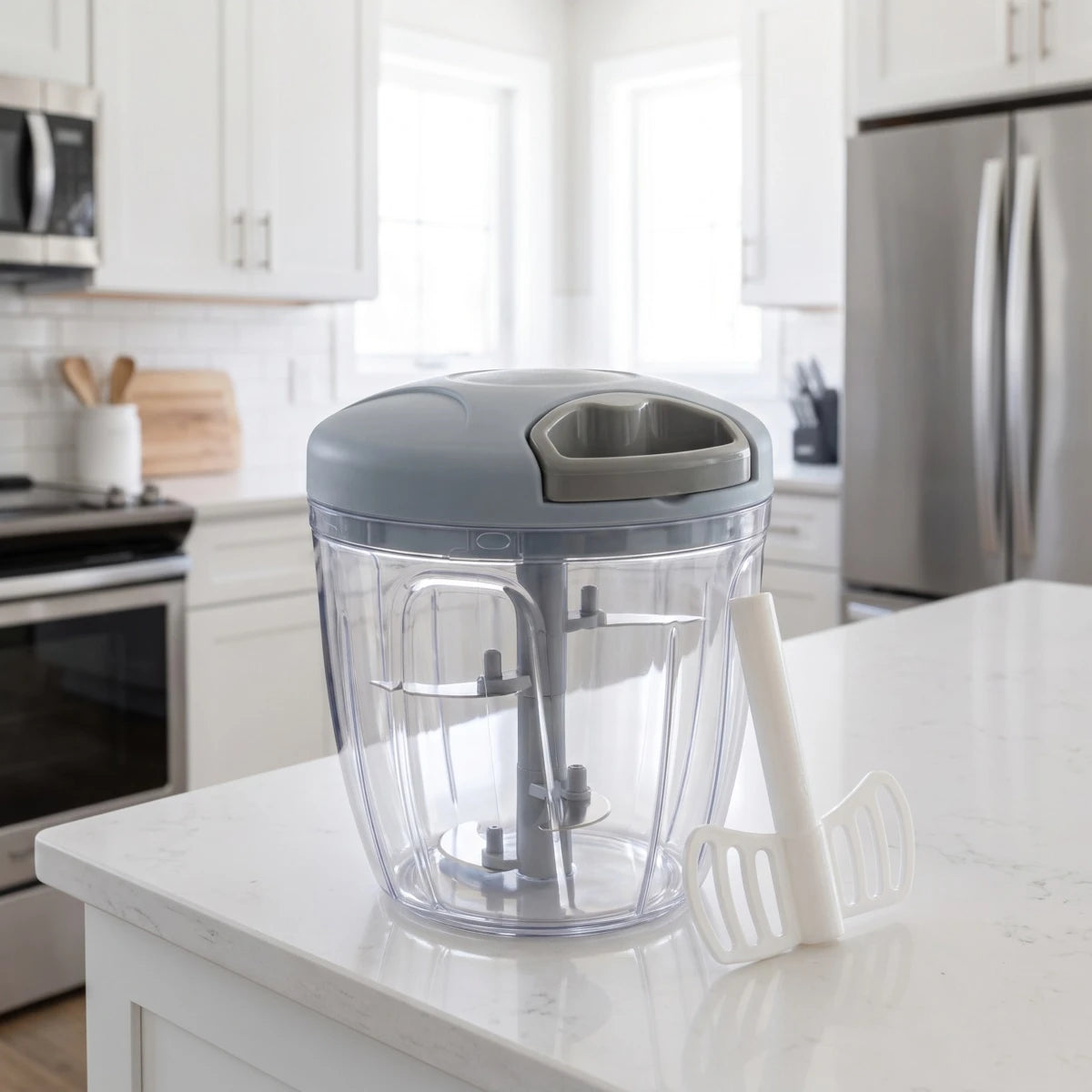 فرامة خيط يدوية للخضروات والثوم - Crystals Hand Chopper
