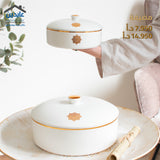 Porcelain server with lid