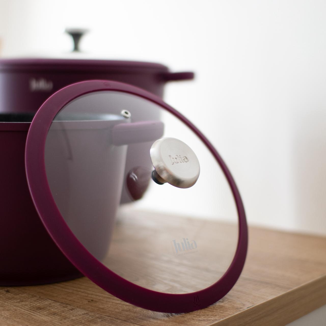 طنجرة جوليا جرانيت بيرغندي JULIA STOCK POT