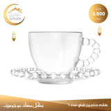 Glass tea cup set