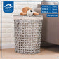 straw laundry basket