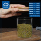 Glass jar with wooden lid