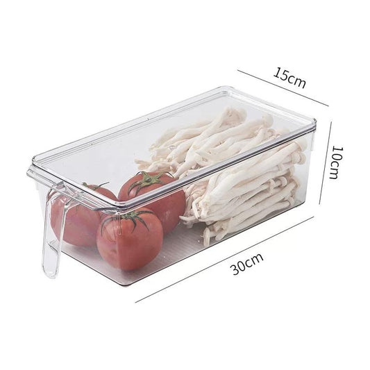 Acrylic refrigerator organizer with cover