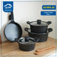 Set of 3 pots + frying pan