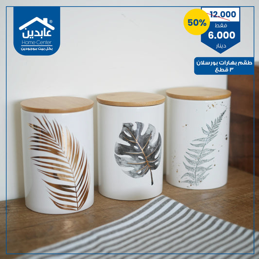 Porcelain spice set
