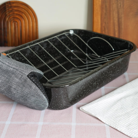 Oven tray with rack