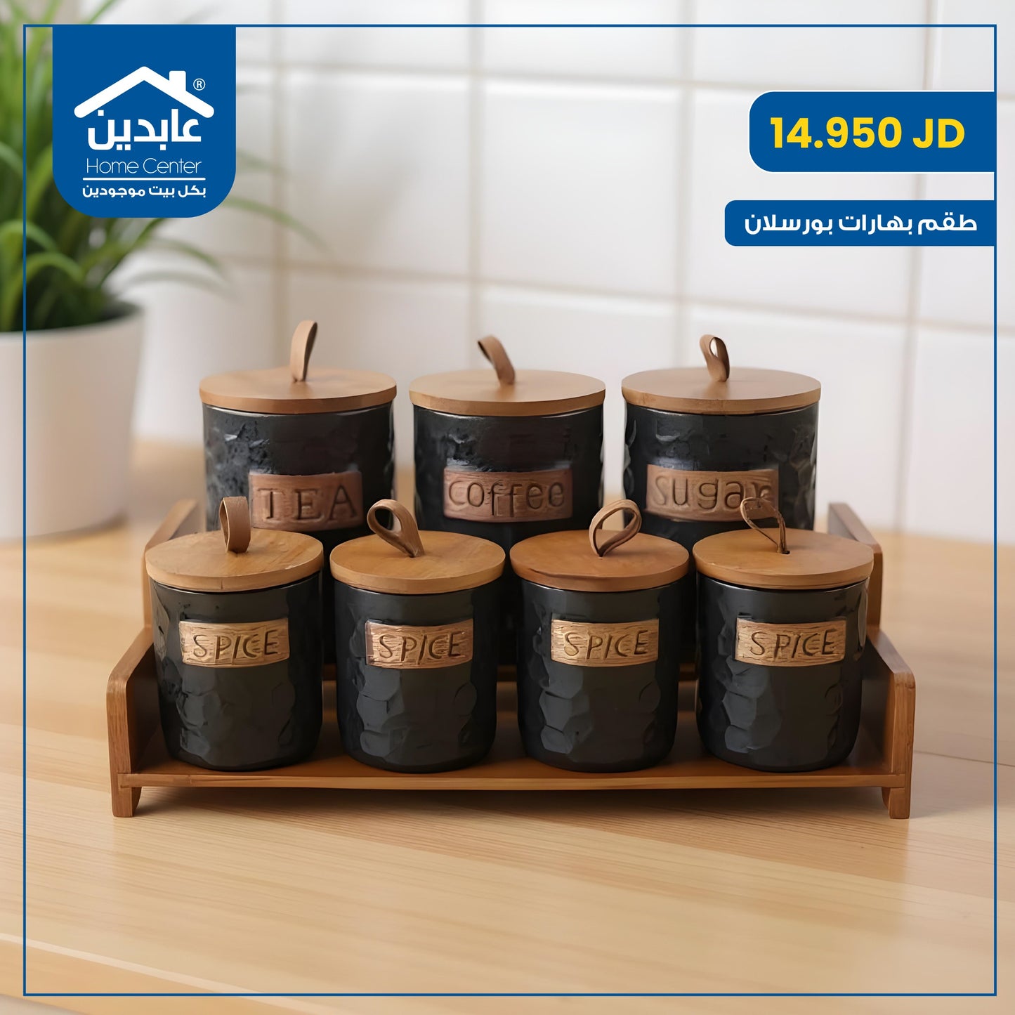 Porcelain spice set