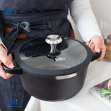 Julia black granite pot