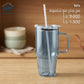 Glass mug with straw
