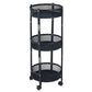 Round metal trolley