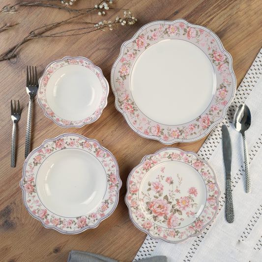 24-piece porcelain dining set