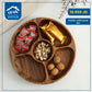 divided wooden plate