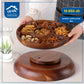 divided wooden plate