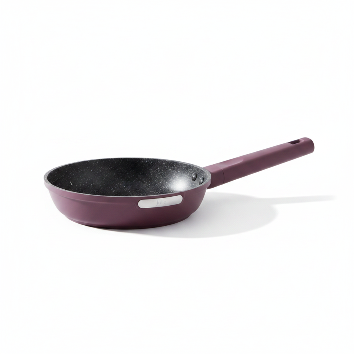 Nonstick Frying Pan with Granite Coating in Burgundy — Julia