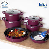 طنجرة جرانيت لون بيرغندي JULIA