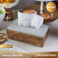 Wooden tissue holder