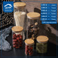 Glass jar with wooden lid