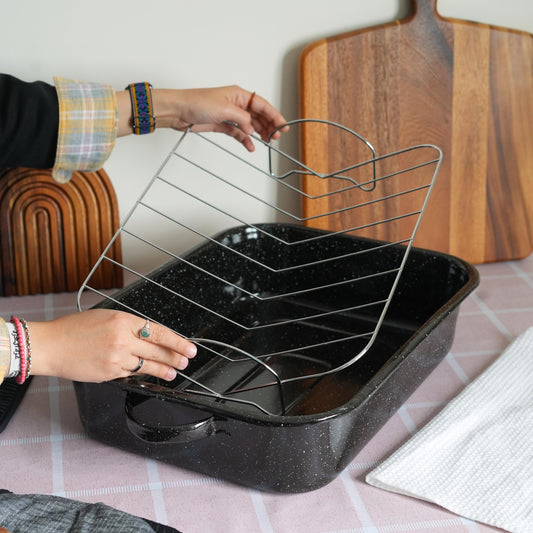 Oven tray with rack