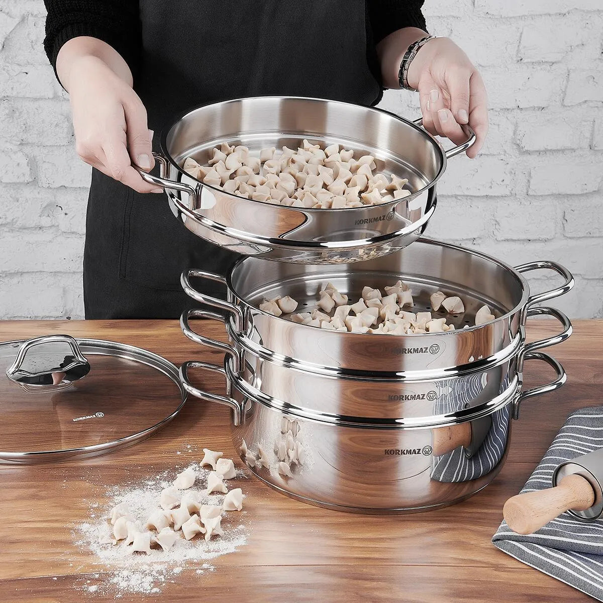 Korkmaz steel cookware set
