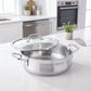 طقم طناجر ستانلس ستيل 9 قطع مع مقلاة - Korkmaz