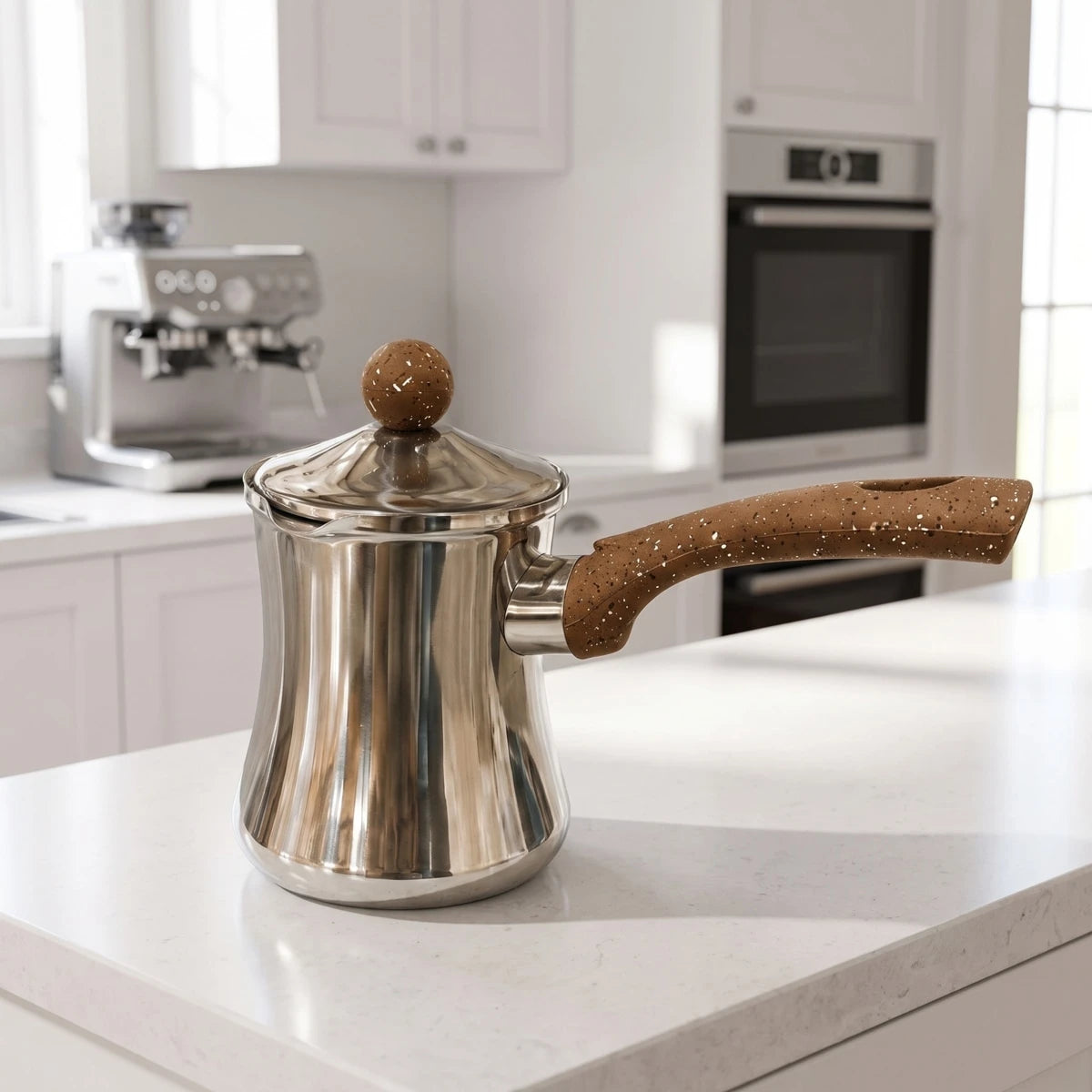 بكرج قهوة ستيل مع غطاء - عابدين Home Center