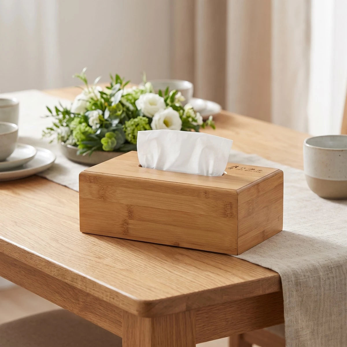 حافظة مناديل ورقية خشبية - عابدين Home Center