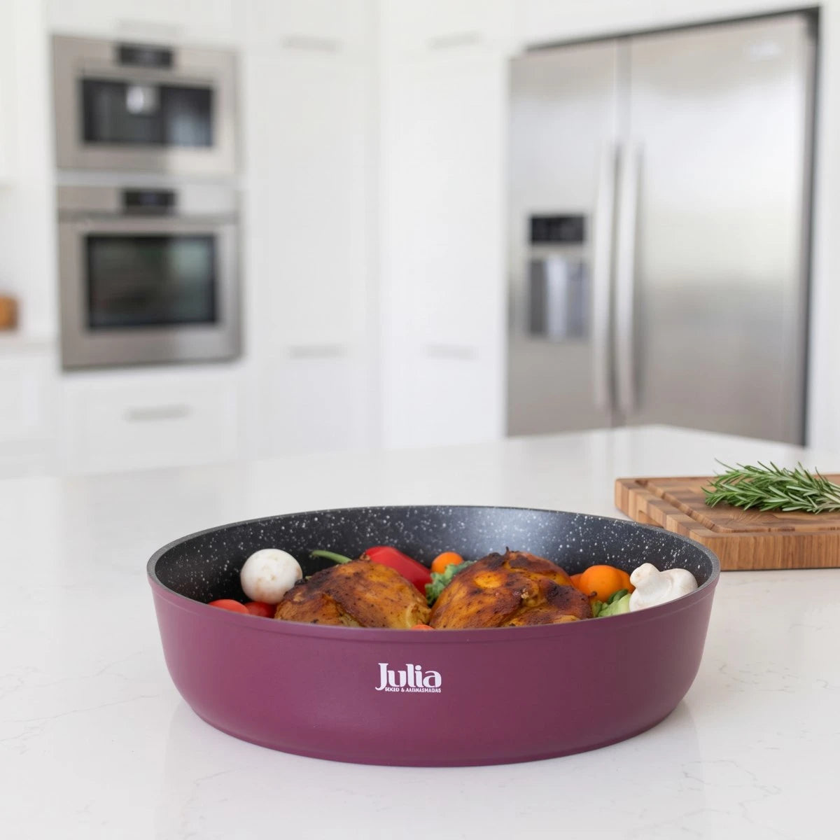 طقم صواني فرن جرانيت بيرغندي 3 قطع - Julia