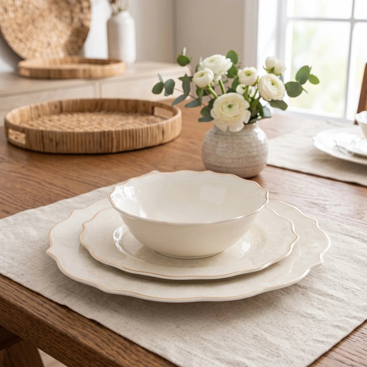 طقم سفرة بورسلان 24 قطعة