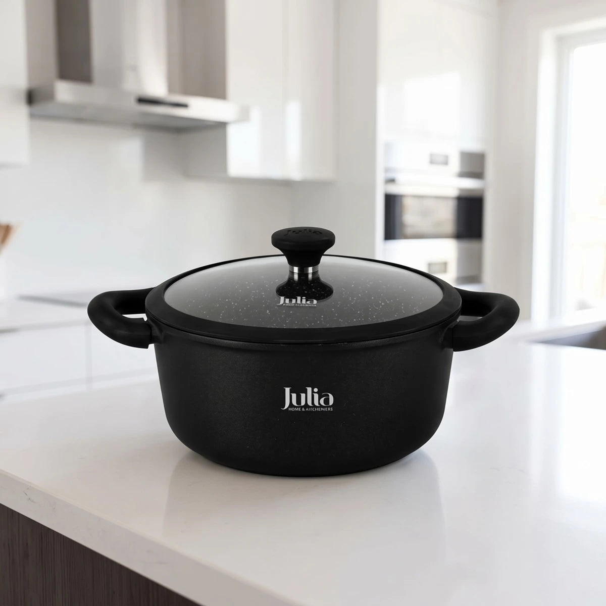 طنجرة جرانيت Onyx مع غطاء زجاجي - Julia