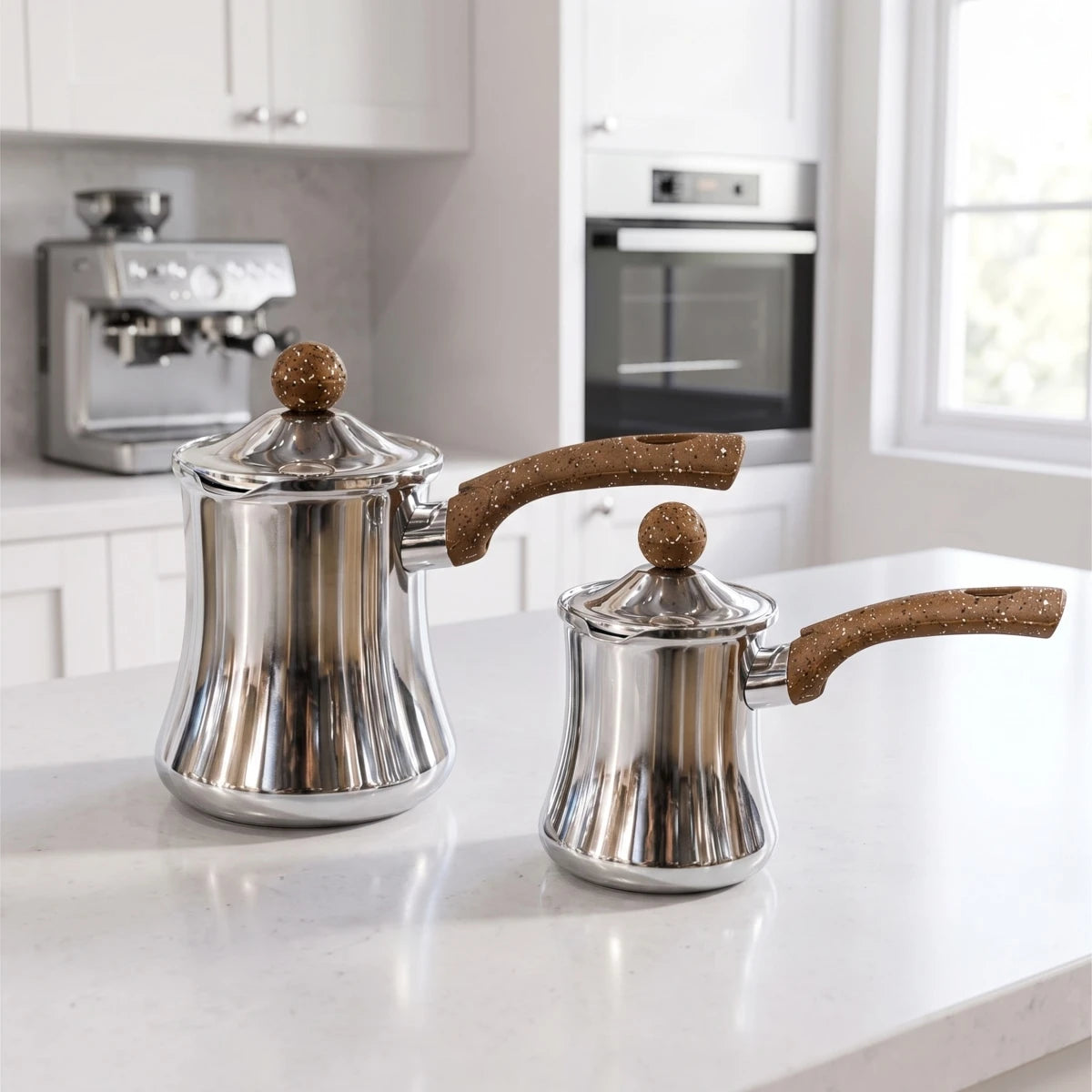 بكرج قهوة ستيل مع غطاء - عابدين Home Center