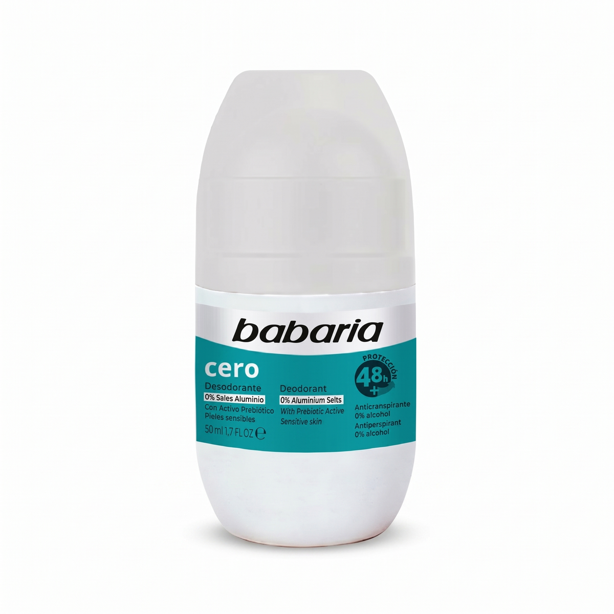 مزيل عرق رول-أون Babaria Cero للبشرة الحساسة - 0% أملاح ألومنيوم